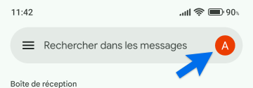 écran de configuration app Gmail sur Android pour Zimbra étape 1