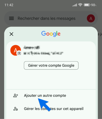 écran de configuration app Gmail sur Android pour Zimbra étape 1 (suite)